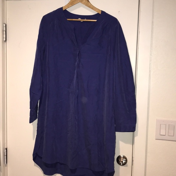 Purple soft silk-like dress - Picture 1 of 7